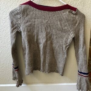 3 for $15!! Ribbed sweater with red blue detail